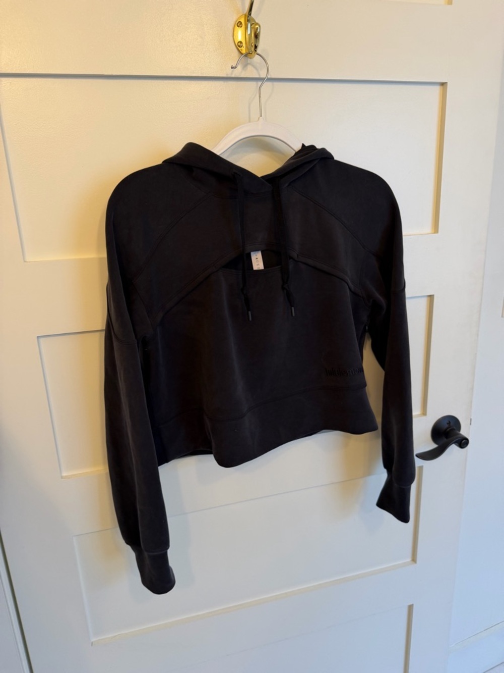 lululemon Women's Black Cropped Hoodie
